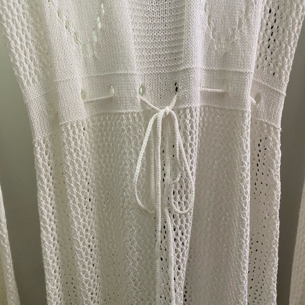 Sorbet White Crochet Openwork Beach Tunic